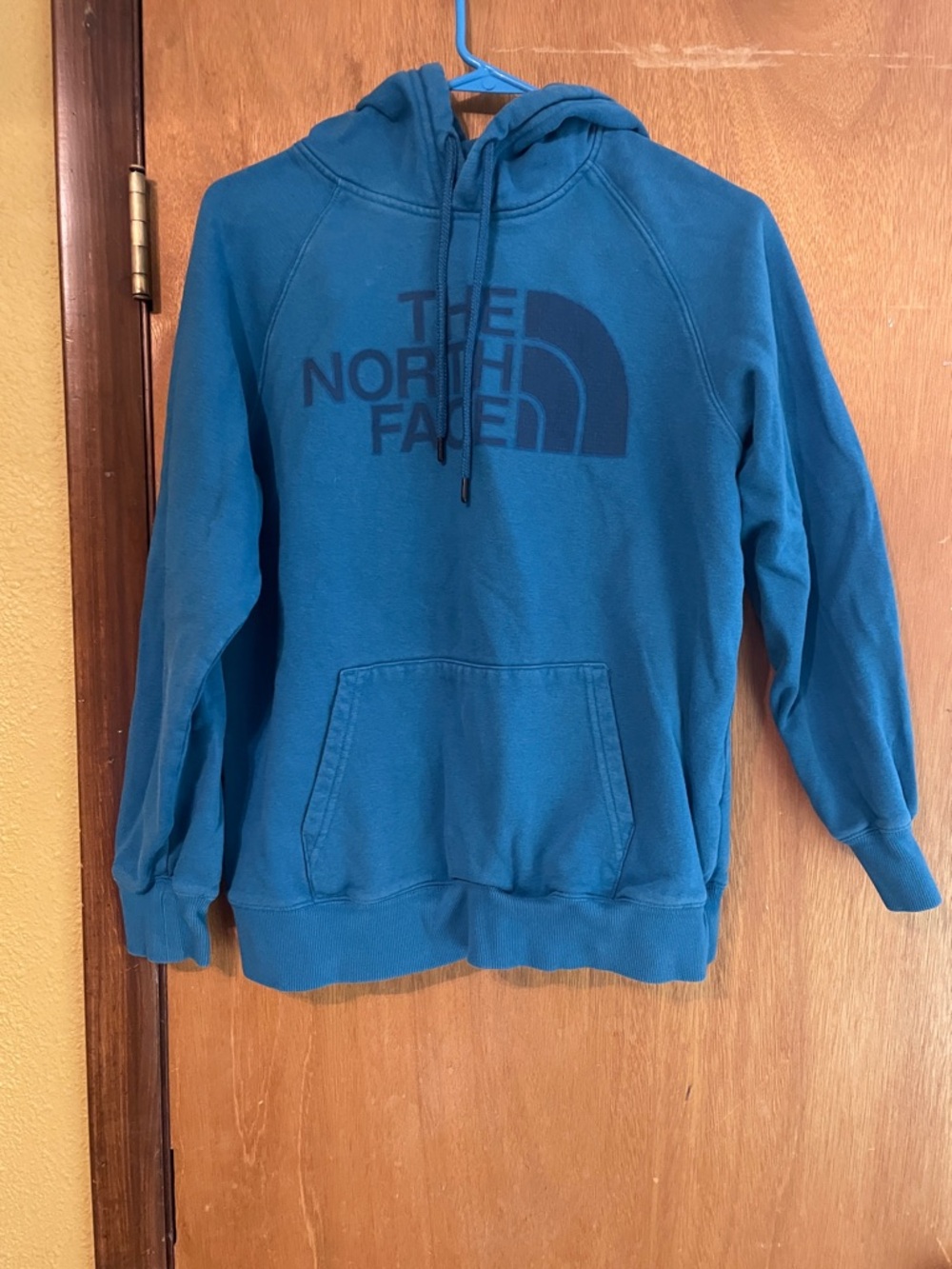 The North Face Blue Pullover Hoodie with Logo